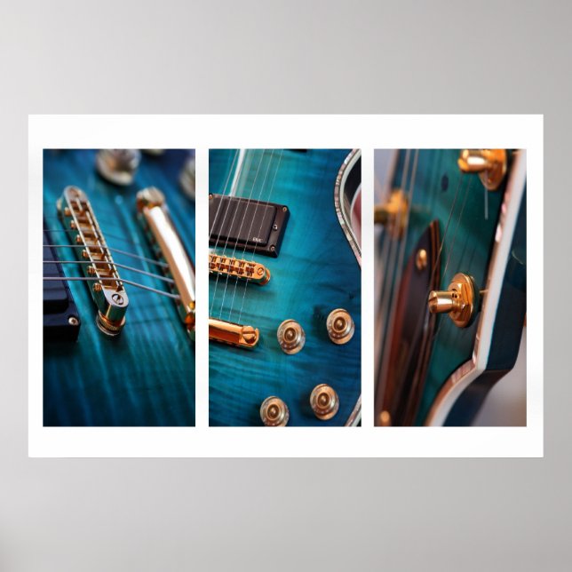 Poster 3 x guitares (Devant)
