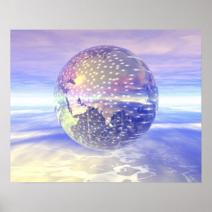 Poster 3D globe 13