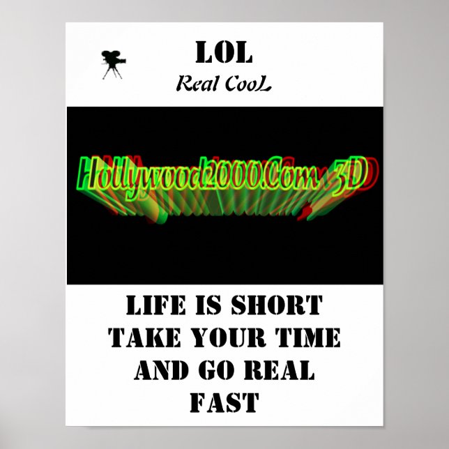 Poster 3D Prenez votre temps et allez Vraiment Fas (Devant)