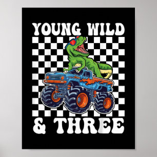 Poster 3e Anniversaire Monster Truck Young Wild Et Trois
