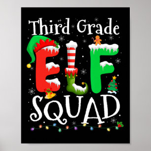 Poster 3e classe Elf Squad Xmas Funny Noël Troisième géné