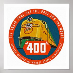 Poster ~ 400 "le train qui donne le pas "