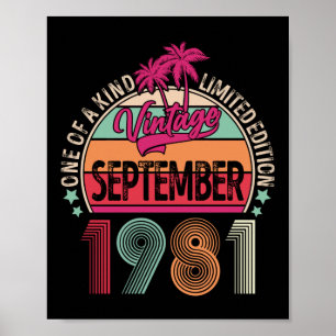 Poster 40 Ans Vintage Sep 1981 40e Anniversaire