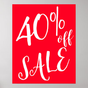 Poster 40% de réduction sur la vente Signe, Boutique Roug