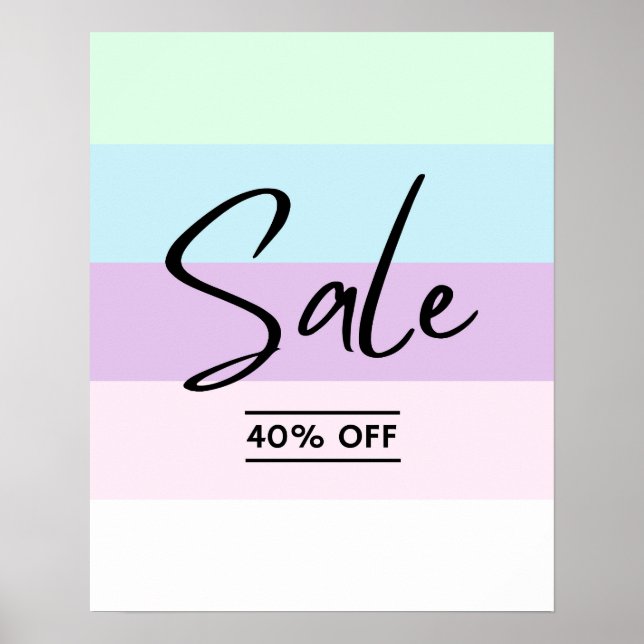 Poster 40% De Réduction Sur Vente Au Détail Signal, Bouti (Devant)