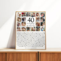 40 Raisons Nous Vous Aimons Photo Collage Keepsaké