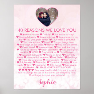Poster 40 Raisons pour lesquelles nous t'aimons 40e Anniv