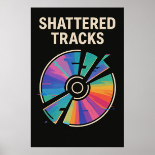 Poster 40, Tracks brisés, Art Vintage