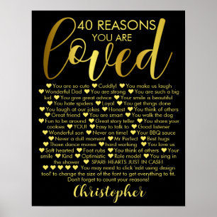 Poster 40e anniversaire 40 raisons pourquoi Black Gold