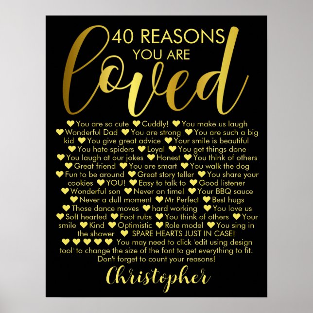 Poster 40e anniversaire 40 raisons pourquoi Black Gold (Devant)