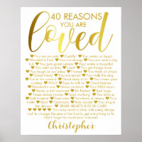 40e anniversaire 40 raisons pourquoi Gold White