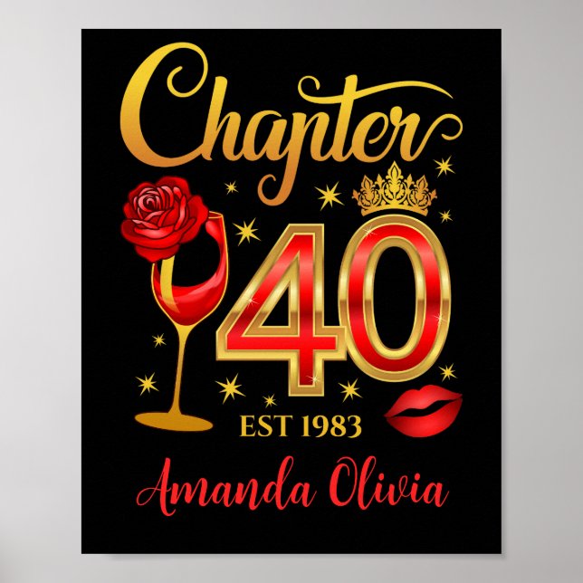Poster 40e anniversaire, chapitre 40 dame, femmes (Devant)
