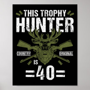 Poster 40e Anniversaire Chasse au canard Chasseur de cerf