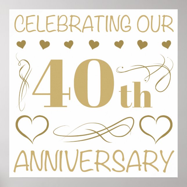 Poster 40e anniversaire du Mariage (Devant)