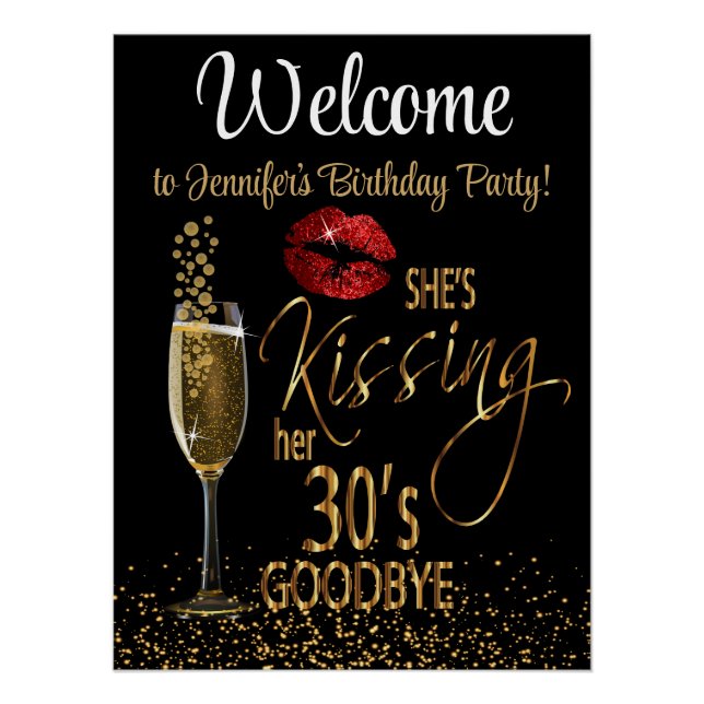 Poster 40e anniversaire - Elle embrasse ses 30's Goodbye (Devant)