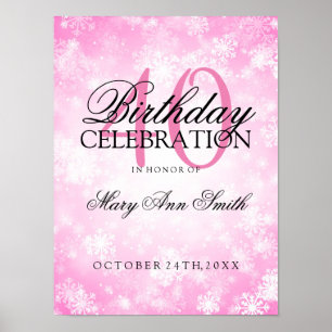 Poster 40e anniversaire Pink Winter Wonderland