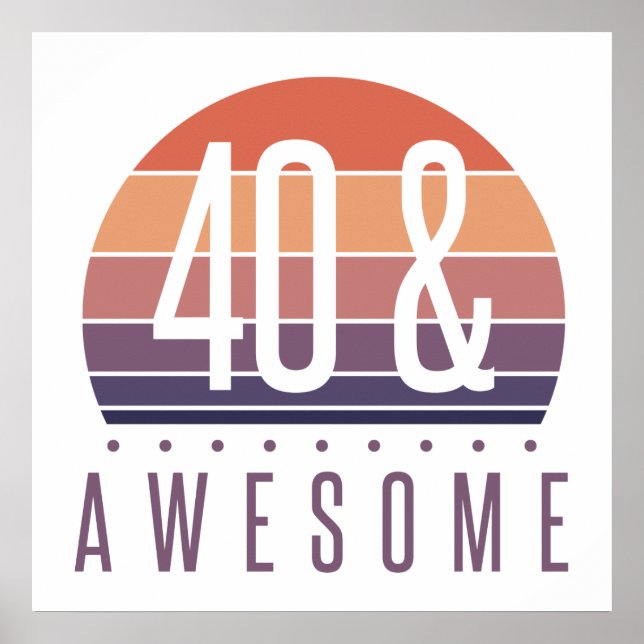 Poster 40e anniversaire Retro Sunset (Devant)