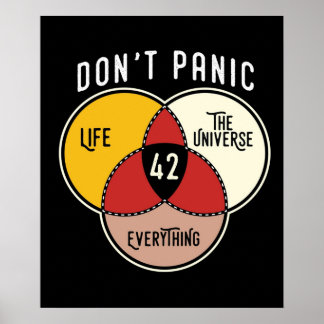 Poster 42 La réponse à la vie L'univers et tout