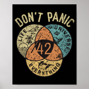 Poster 42 Réponse à la vie l'univers et tout N'
