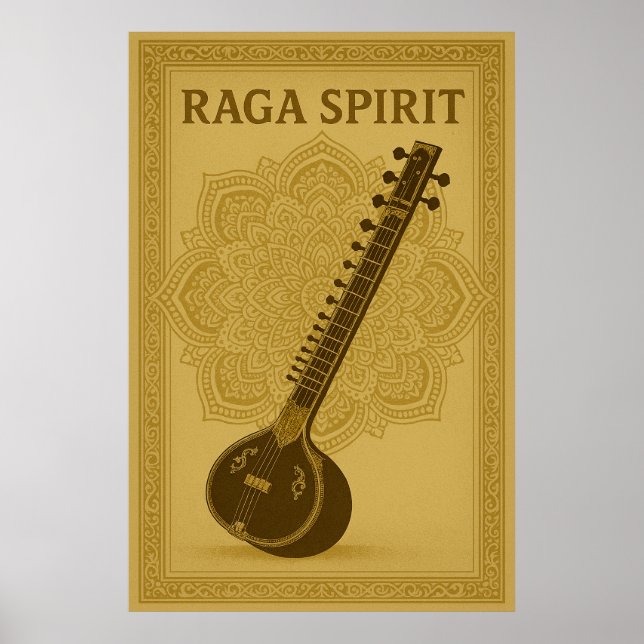 Poster 44, Raga Spirit, Vintage Kunst (Vorne)