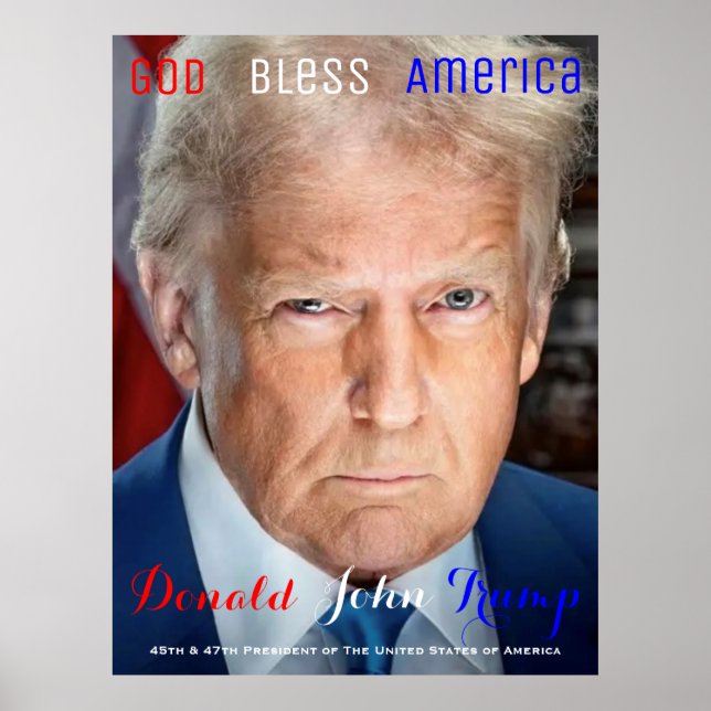 Poster 45ème et 47ème président des États-Unis Donald Tru (Devant)