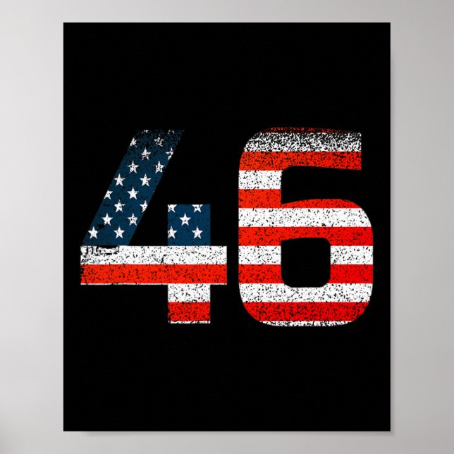 Poster 46 Joe Biden 46e président 2020 drapeau américain (Devant)