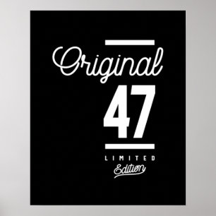 Poster 47 Ans - 47e Anniversaire Drôle cadeau