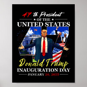 Poster 47 prés des États-Unis d'Amérique D Trump inaugura