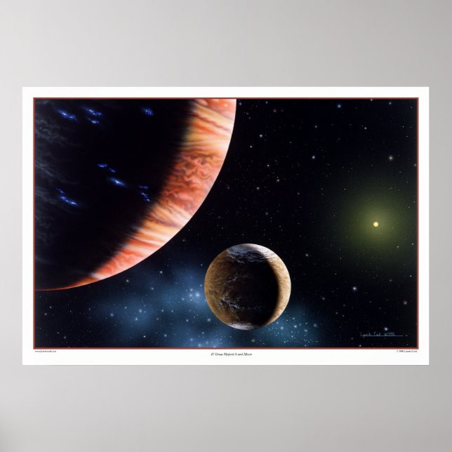 Poster 47 Ursae Majoris b et Moon Print (Devant)