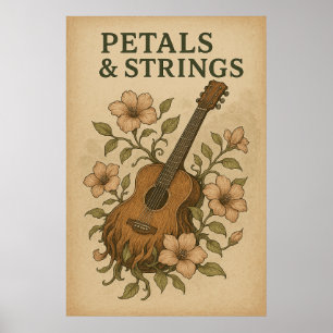 Poster 48, Petals & Strings, Vintage Kunst