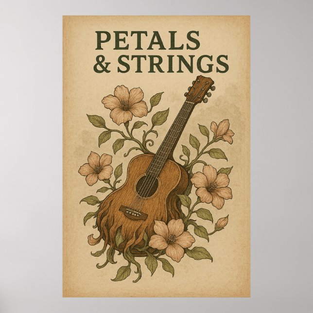 Poster 48, Petals & Strings, Vintage Kunst (Vorne)