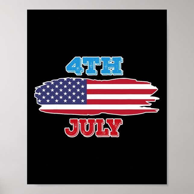 Poster 4 Chemise 4 Juillet Drapeau Américain Pour Hommes  (Devant)