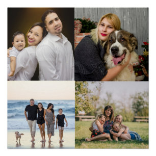 Poster 4 Collage de photos de famille personnalisé