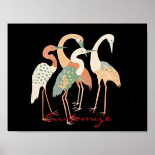 Poster 4 grues japonaises Thunder_Cove