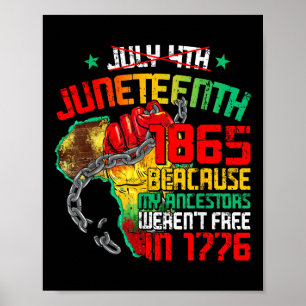 Poster 4 juillet 1865 parce que mes ancêtres hommes
