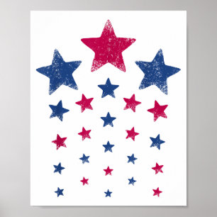 Poster 4 juillet Femmes Hommes Enfants Cute USA Étoile pa