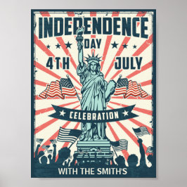 Poster 4 juillet fête de l'Indépendance