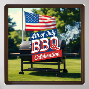 Poster 4 juillet Fête du barbecue