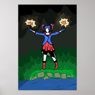 Poster 4 juillet fille sur l'affiche