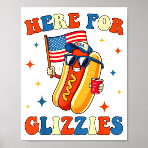 Poster 4 juillet ici pour Glizzies Hotdog Patriot Hommes
