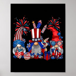 Poster 4 juillet nains patriotique drôle indépendance