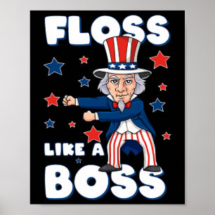 Poster 4 juillet Oncle Sam Floss Comme Un Garçon Garçons 