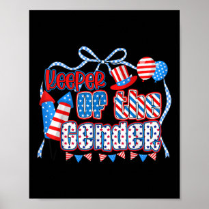 Poster 4 juillet Patriotique Baby Reveine Party gardien d