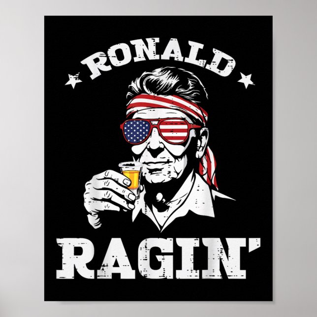 Poster 4 juillet Ronald Ragin Funny Juillet Quatrième Par (Devant)