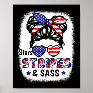 Poster 4 juillet Star Stripes S Usa Drapeau Patriotique E