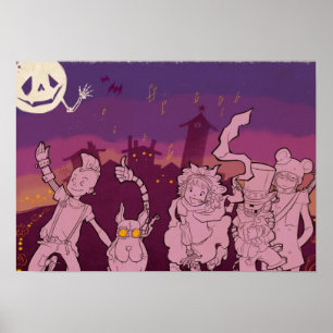 Poster 4 Petits monstres - Musique nocturne