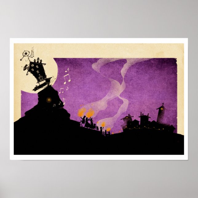 Poster 4 Petits monstres - Nuit d'Halloween (Devant)