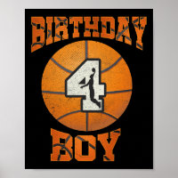 4e anniversaire tenue garçon basket-ball quatre an