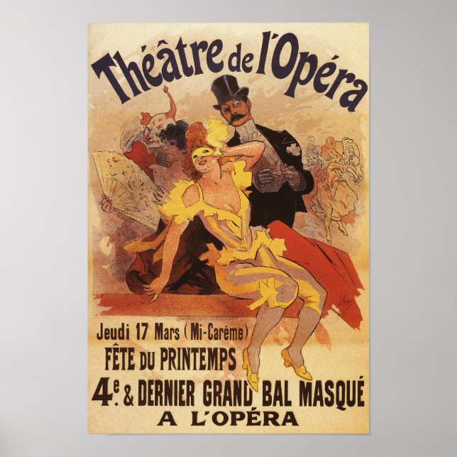 Poster 4e boule masquée au Théâtre de l'Opéra (Devant)