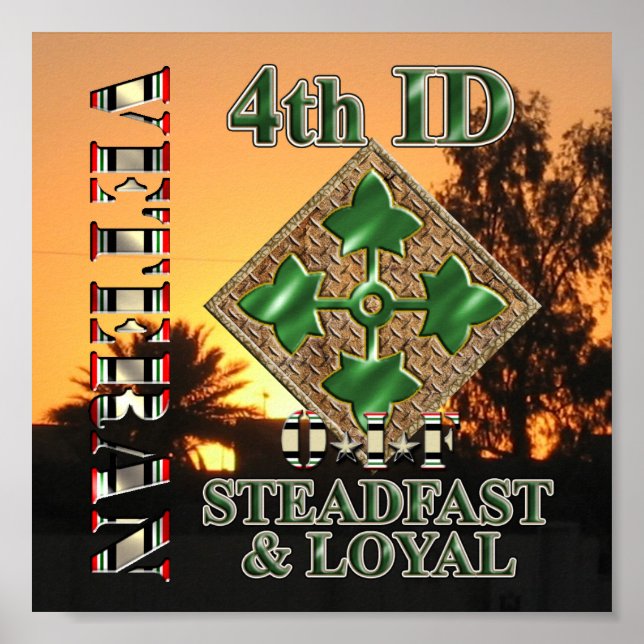 Poster 4e division d'infanterie Vétérinaire de l'OIF (Devant)